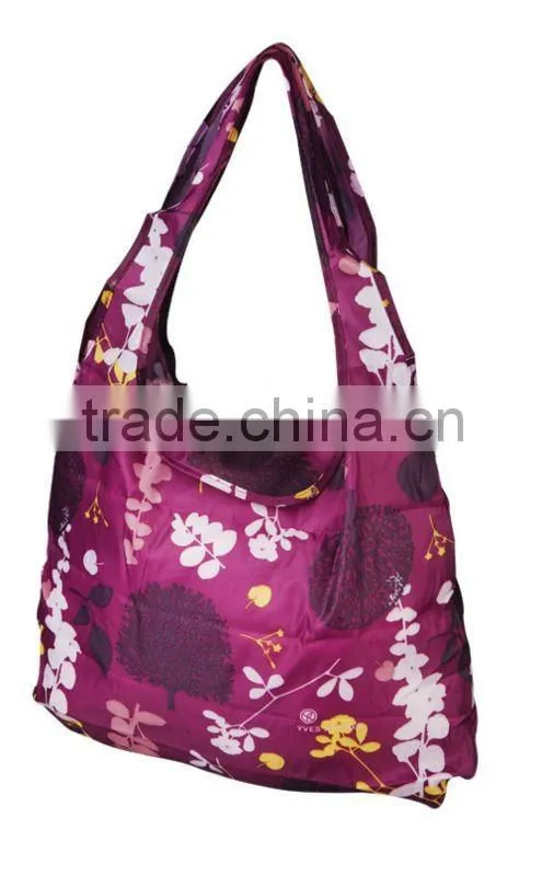 170T suprior quality polyester recycle foldable shopping bag