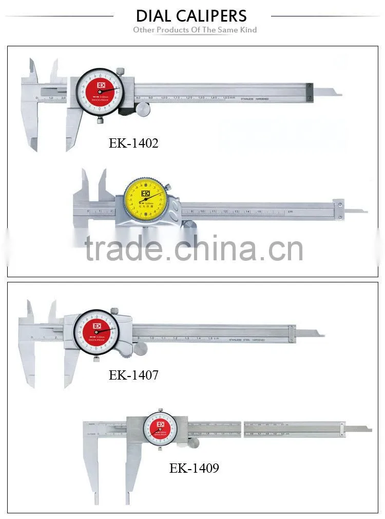 EK-1408 Dial caliper with metric or inch type