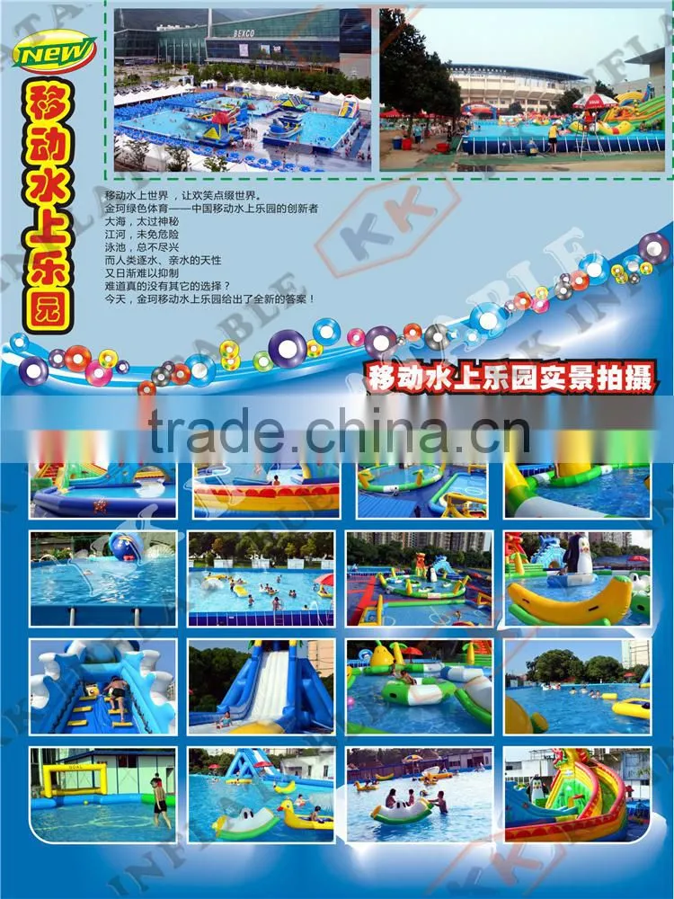 Big size customized Ocean water amusement Inflatable Swimming Pool Slide For Sale