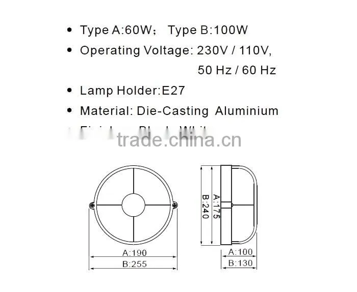 Modern brief fashion lamp outdoor lamp circle ceiling light bathroom balcony waterproof lamp moisture-proof