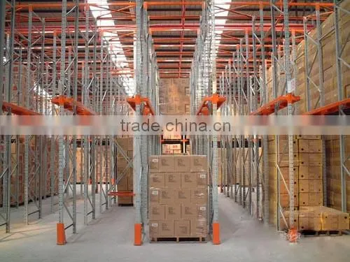 stainless warehouser steel plate storage drive in rack