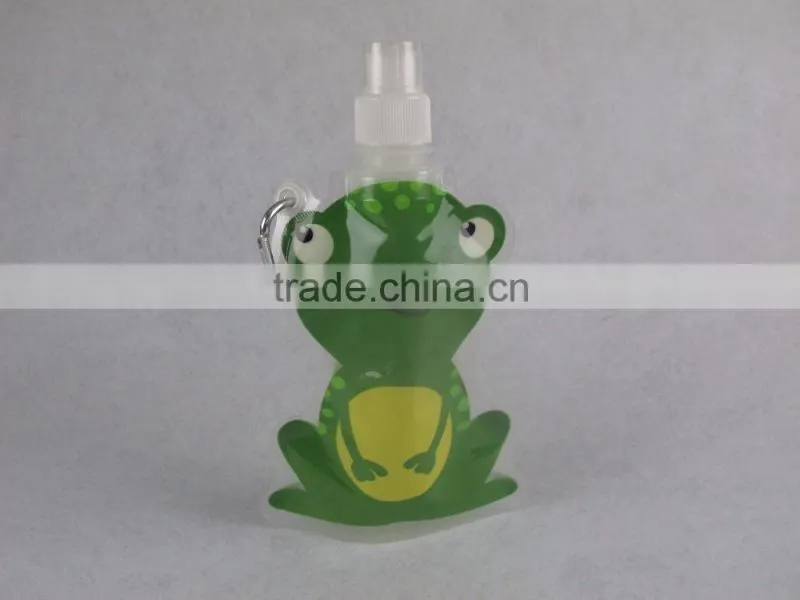 cartoon shape water bottle/ plastic foldable water bottle/BPA free water bottle