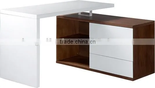2015 New design Color Blocking cheap computer desk price white hign gloss computer desk table