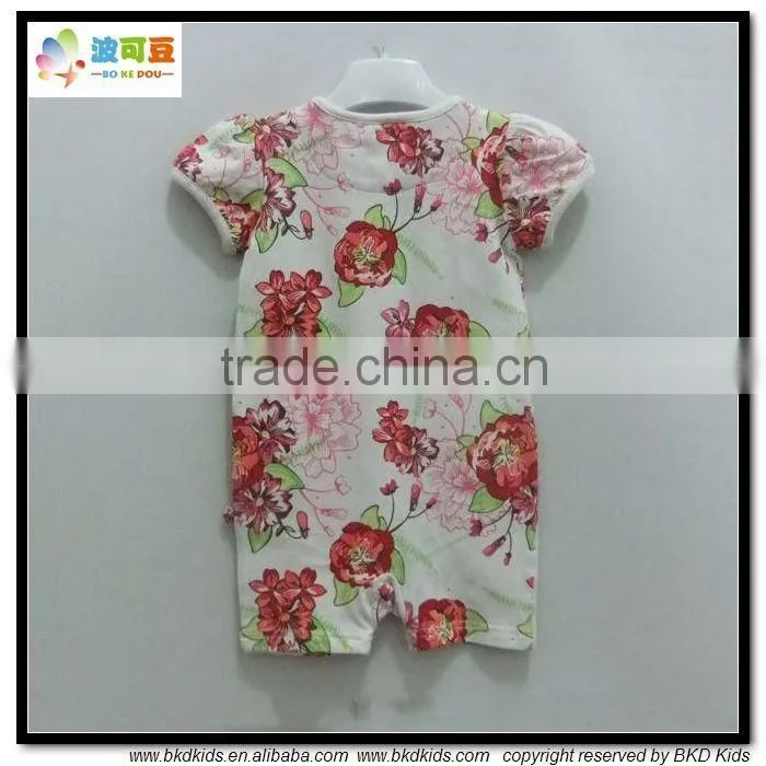 BKD Girls flowers printed baby wear China infant clothes