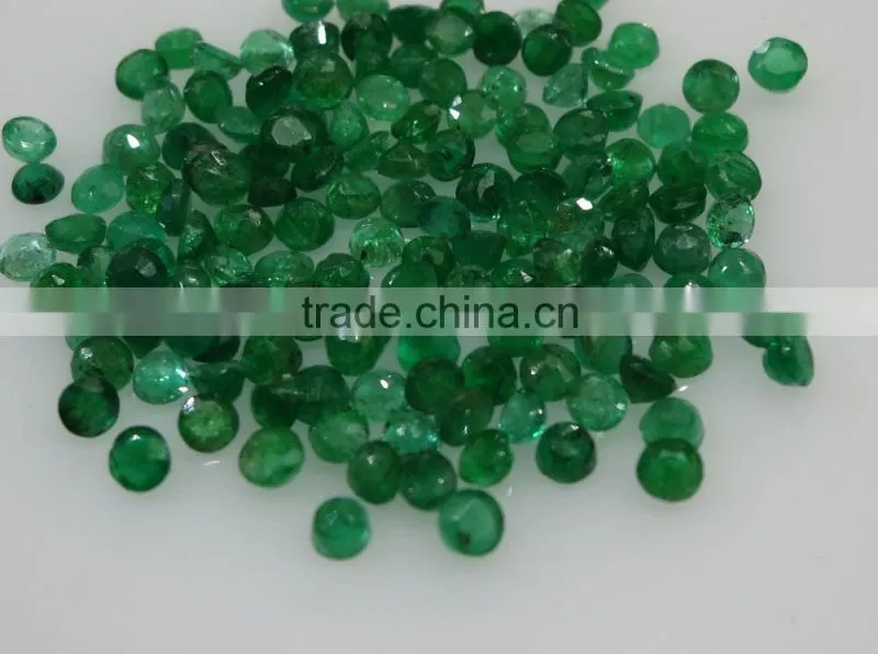 2.5-3mm Natural Loose Round Emerald Lot Brazil Origin Non-heated Non-treated