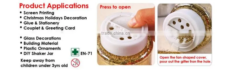 Bottle packing Coloful Decoration Glitter Powder/color gitter powder