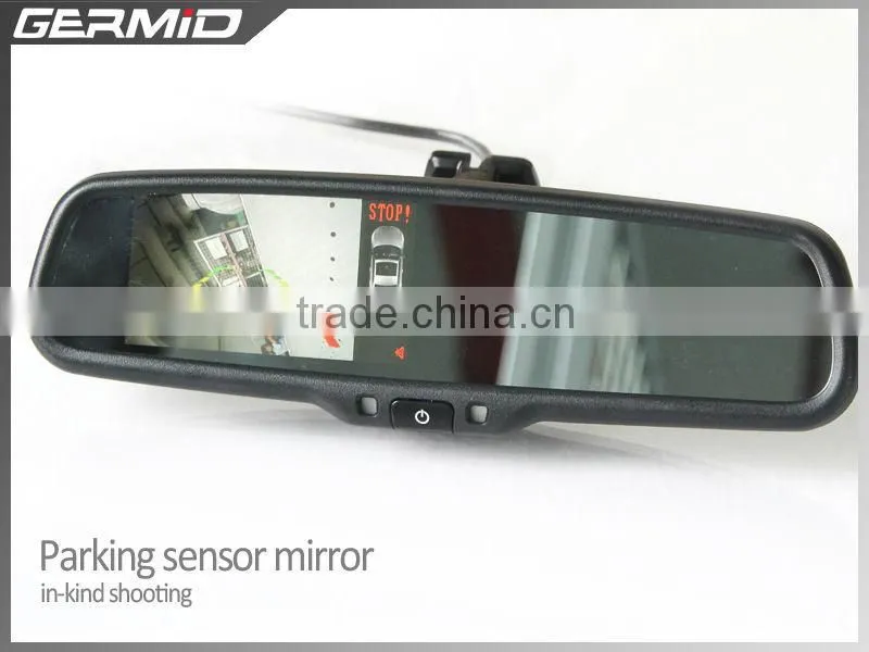 car rearview mirror radar detecter system+4.3inch digital mirror + reverse camera display for any car