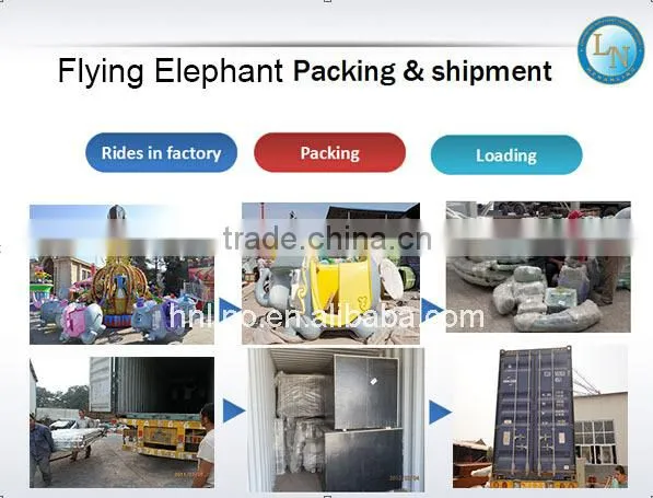China Lino amusement park products rotary swing flying elephant dumbo rides for sale