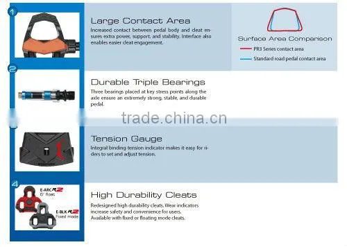Racing pedal, Road bike, Super-Profession type Extra wide plate form for maximum power transfer