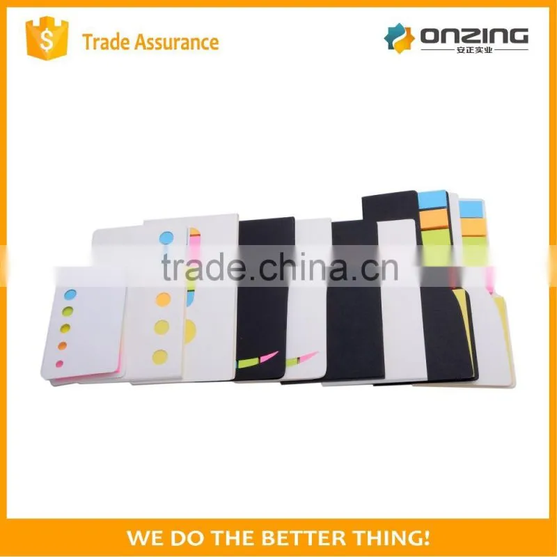 New style black card cover neon sticky notes memo notepad