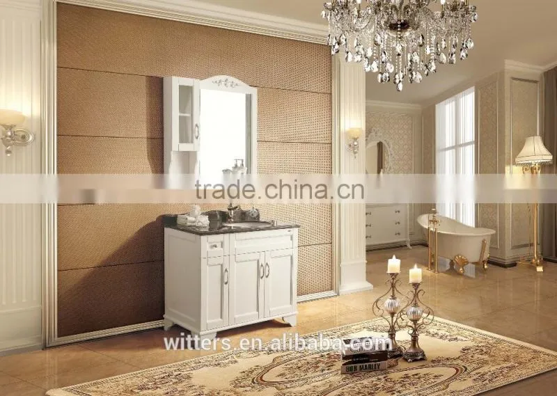 High quality solid wood contemporary furniture bathroom cabinet WTS844