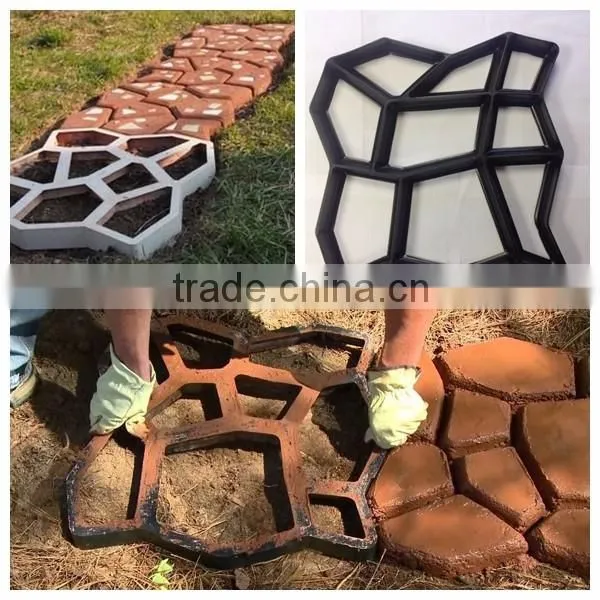 New Design Plastic Injection Park Walkway Mould DIY Garden Plastic Paving Mould