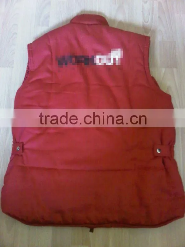 Promotion polyester cheap padding vest