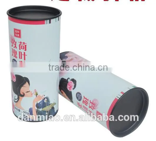 Luxury red round perfume bottle box perfume paper tube with lid