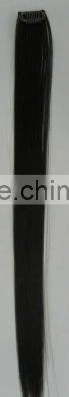 Custom made dye colorful,fake clip in color hair extension heat resistance