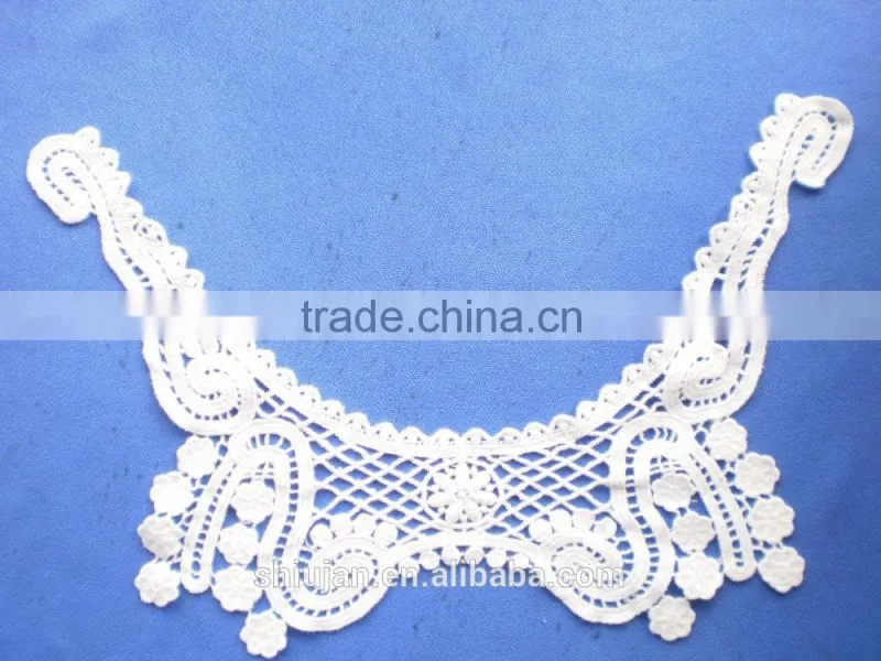 hand crochet white collar--neck design of blouse,wedding dress