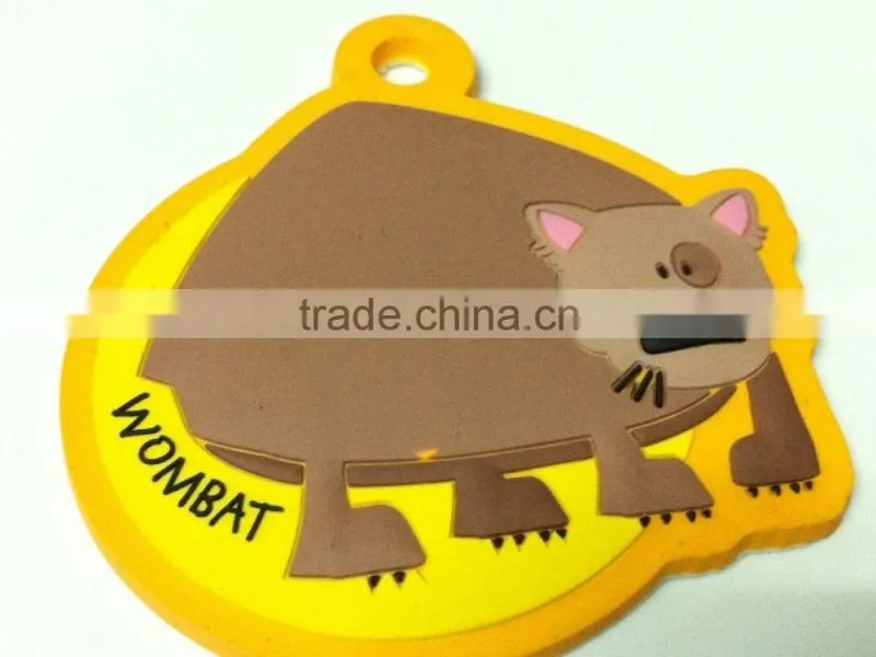 custom 3D logo plastic keychain