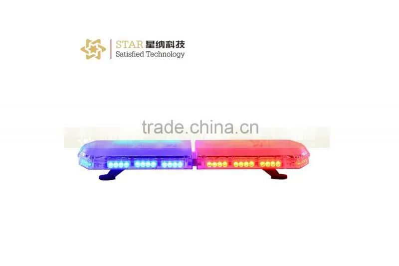 red and blue police ambulance led warning lightbar
