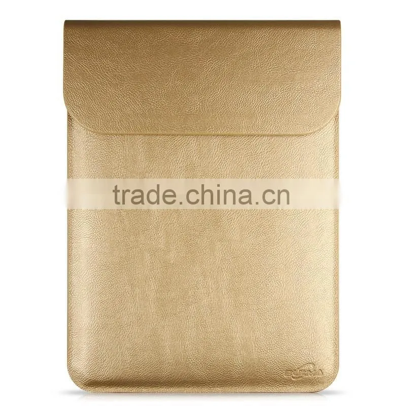 Hot PU Leather Laptop Sleeve Case For MacBook Air 11",AIR 13",Retina 12,13.3,15.4 inch,Envelope Bag