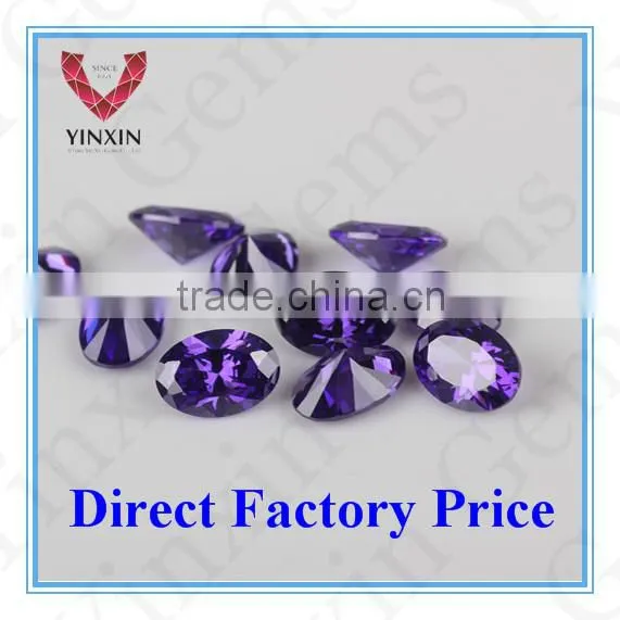 Low MOQ 2*4-16*20mm violet oval cut cheap gemstones