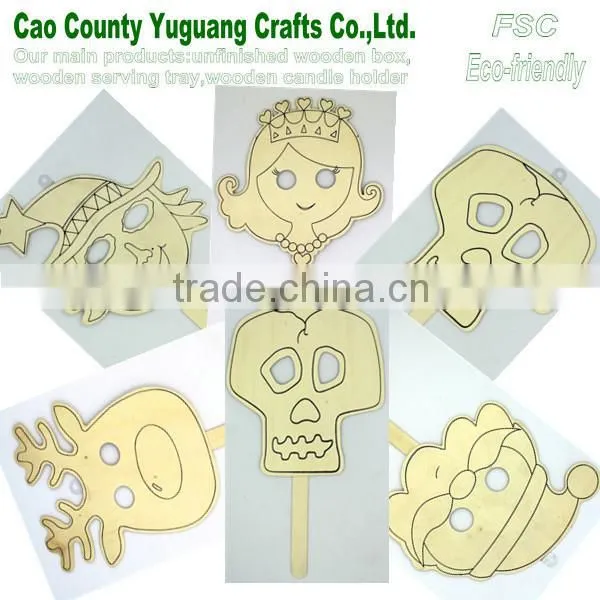 plywood mask ,Education Toy Wooden Paint Masks for kid,face mask
