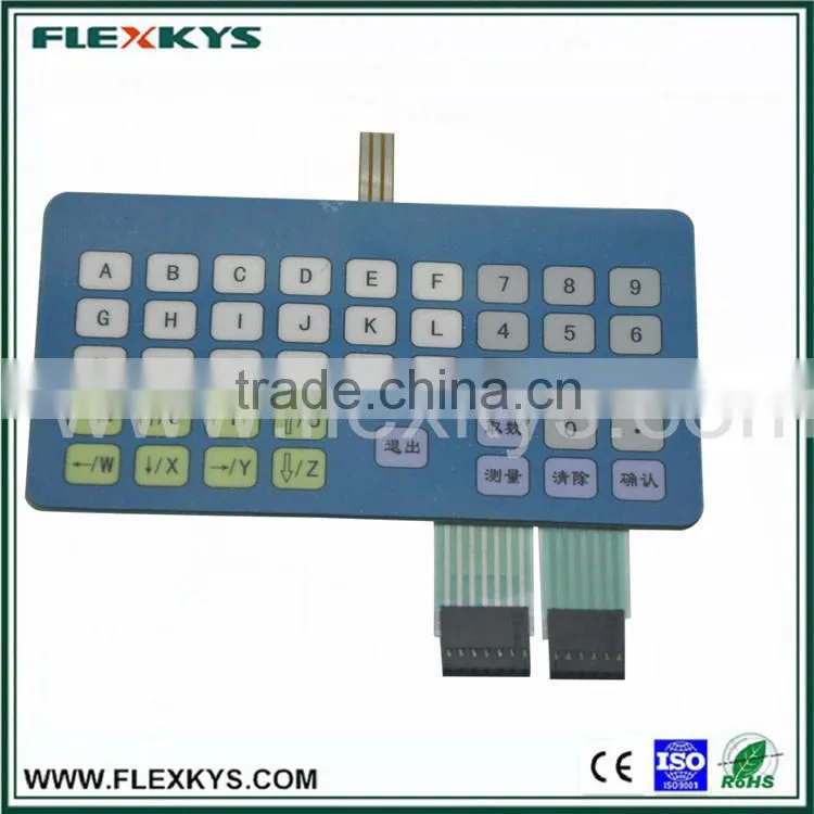 Plastic flat keypad membrane