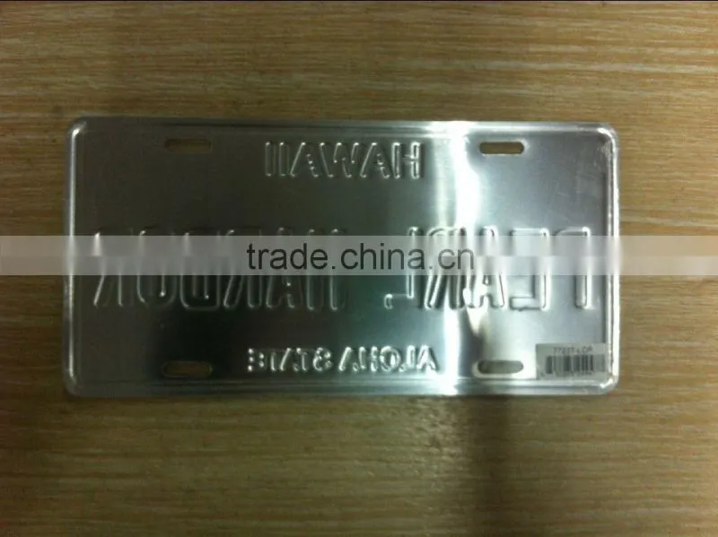 Souvenir vintage hot sale US embossed custom aluminum car plate license plate