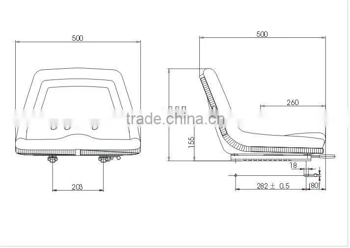 universal lawn tractor seat for garden machines