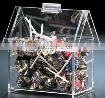 China factory direct wholesale clear acrylic bread storage box with lid for retail