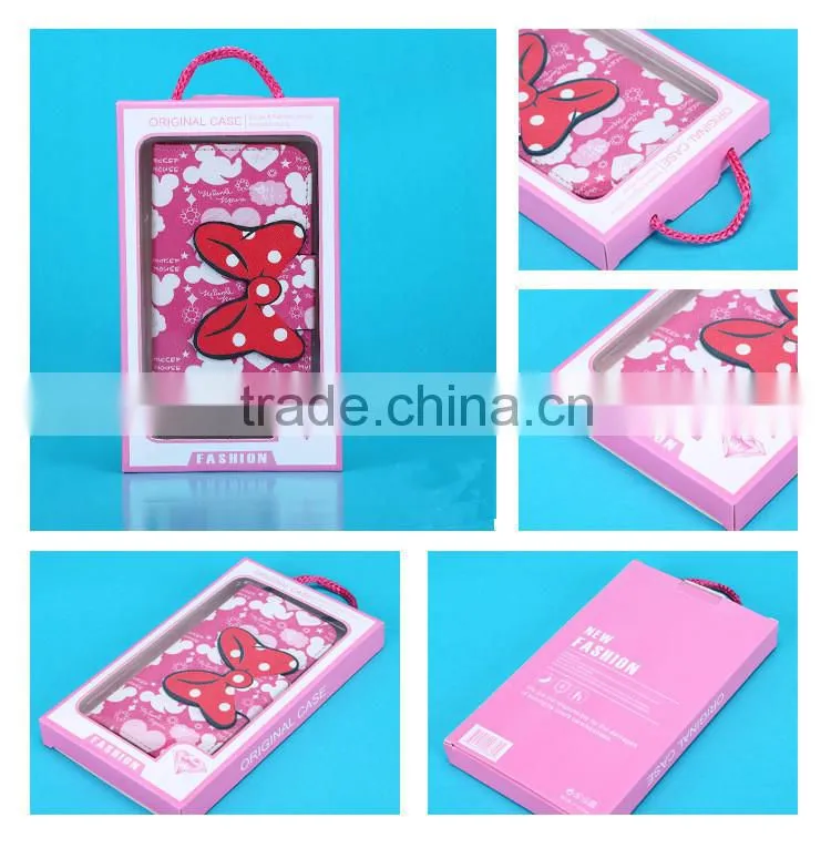 Brand name cell phone case package with transparent window