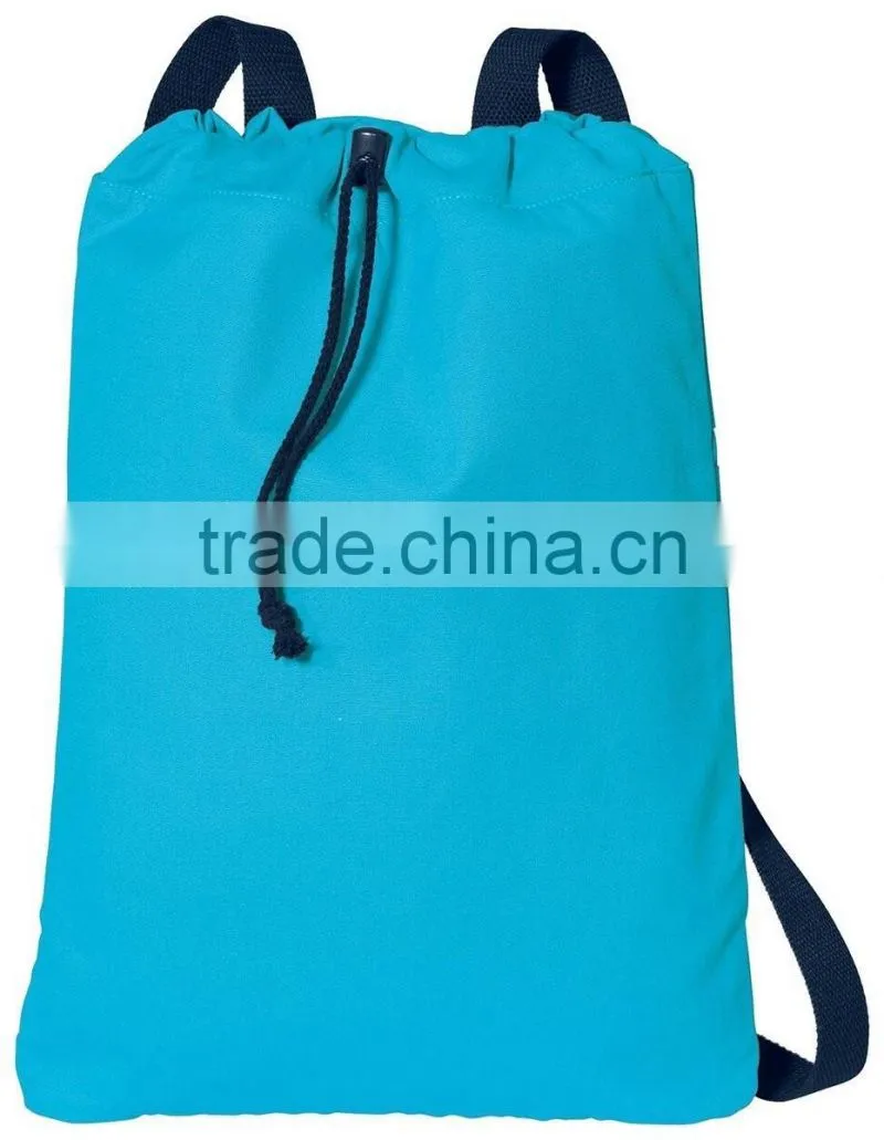 Canvas Soft Cotton Drawcord Toggle Cinch Pack Promotional Drawstring backpack