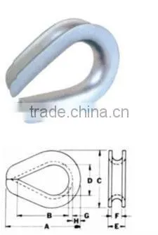 Extra Heavy wire rope thimble G-414 RIGGING china supplier