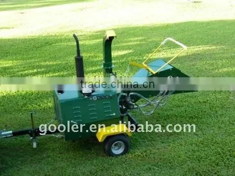 Trailer mounted wood chipper, ATV wood shredder, 40HP diesel engine
