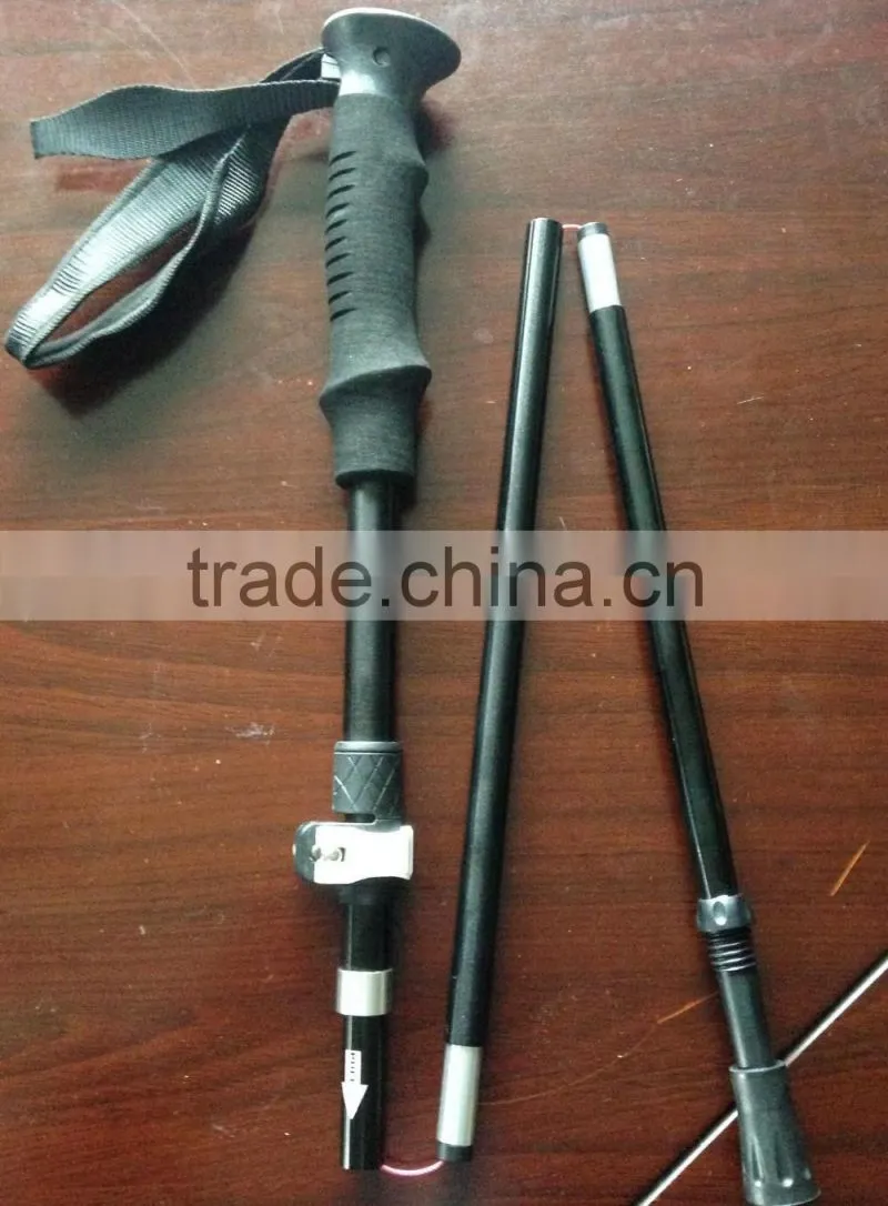 Folding Walking Stick foldable 4 section walking stick with led light crutch
