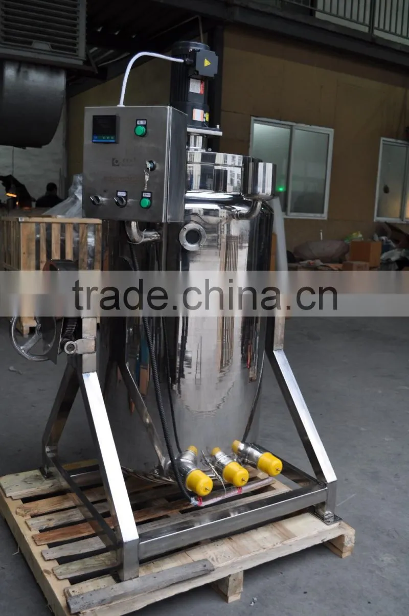 Zhejiang 50 liters electric Stainless Steel homogenizing double jacketed blending kettle for fondant in confectionery industry