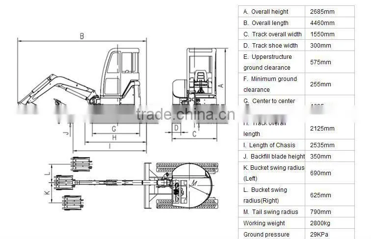 13ton crawler excavator