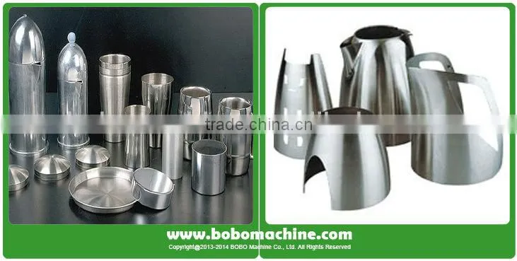 Mirror effect polishing machine for cookware utensil