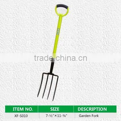 2015 factory sale carbon steel straw fork/farming form with wood short handle garden fork