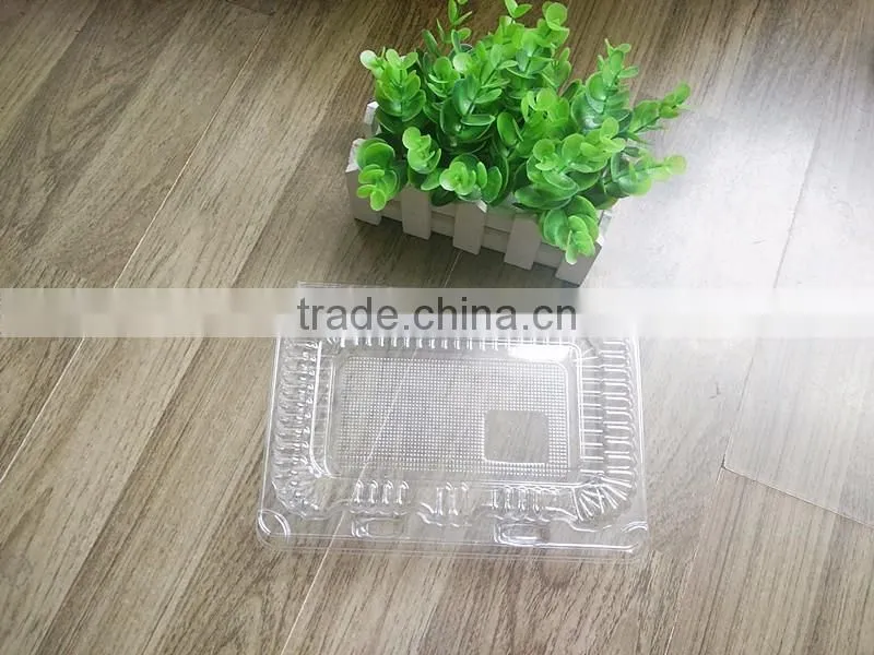 OPS hinged clamshell plastic cookie/cake/pastry/snack container