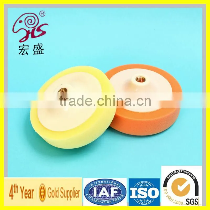 2016 new product Deep Red Sponge Buffing Pad nylon tape Foam Pad high quality