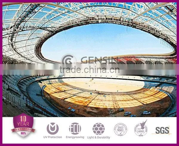 Haining Class A transparent 12mm 6-wall diamond structure polycarbonate hollow sheet 2100*5800mm