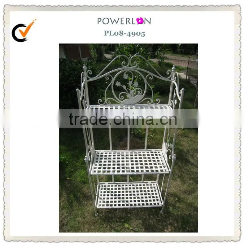 High Quality Antique Vintage Decorative Metal Garden Outdoor 4 Tiers Flower Shelf