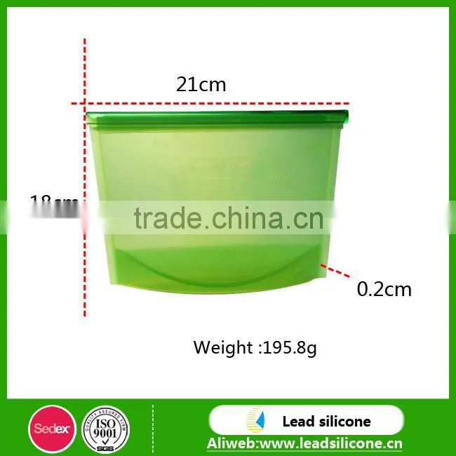 Hot Sales Vegetable Silicone Food Bag With Zipper