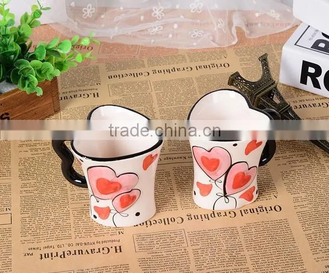 250ml Love Ceramic couple mug with full wrap decal printing