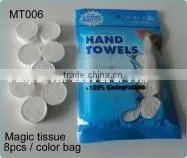 Zip Bag Packing Magic Coin Facial Tissue Compressed Tablet