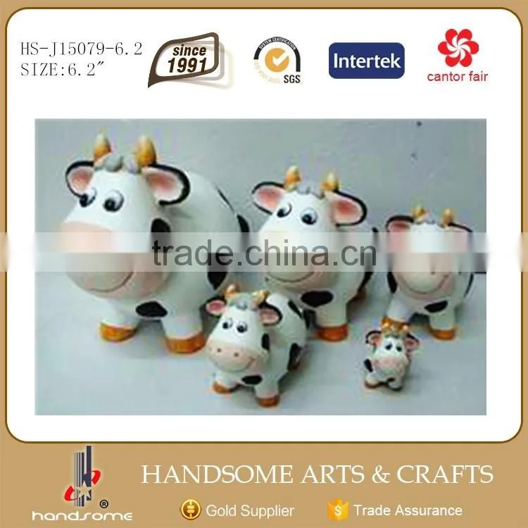 6.2 Inch Ceramic Cow Crafts Home Decoration Money Bank