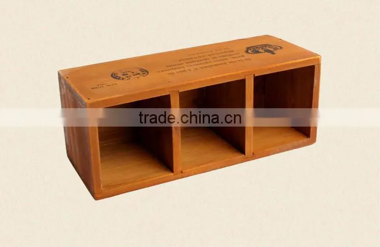 2016 refined desktop Mini wooden storage bins custom printed wood bins cheap and nice desktop mini wood boxes