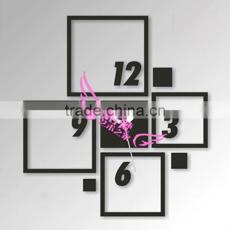 3D Mirror Wall Clock Sticker