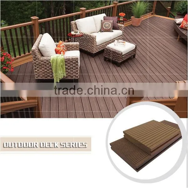 2014 new WPC composite decking floor, waterproof and easy install floor tile, low price WPC decking floor for sale, solid floor
