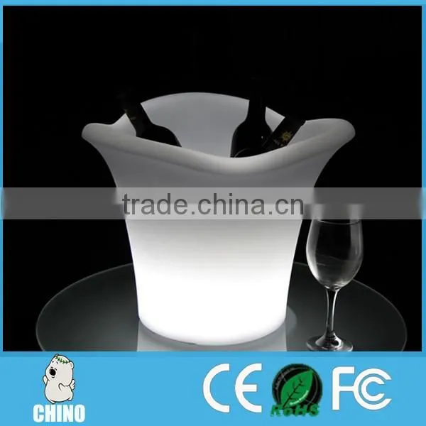 LED Round Ice bucket to hold 2 to 5 bottles